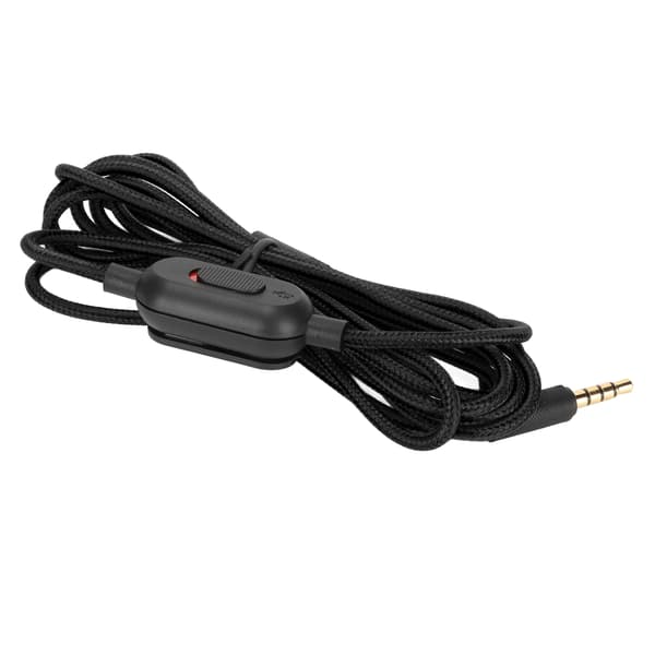 Gaming Headset Kabel Vævet Hovedtelefonledning med Lydstyrkekontrol og Mute-knap til Logitech G Pro G Pro X G433 G233 Sort-FO-