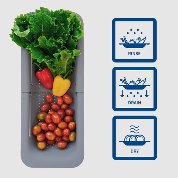Sink Strainer, Colander, Basket - Washes Vegetables and Fruits, Drains-FO-