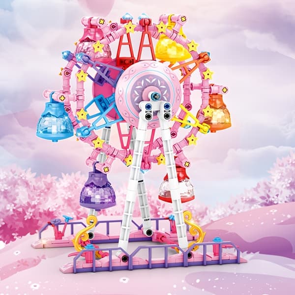 Dream Princess, Ferris Wheel Building Block Set, Realistic Architectural Entertainment Facility, Toy Model-FO-