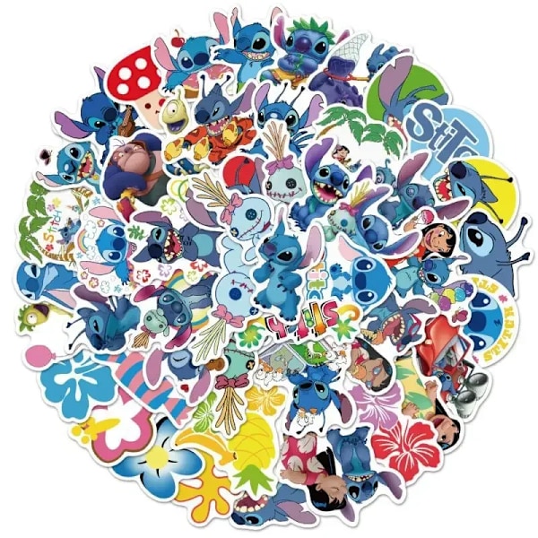 420ML Disney Stitch Termosmuki Kannettava Vedenpullo Ruostumattomasta Teräksestä Valmistetut Vakuumipullot Termosmuki Matkavedenpullo Tumla 50PCS Stickers