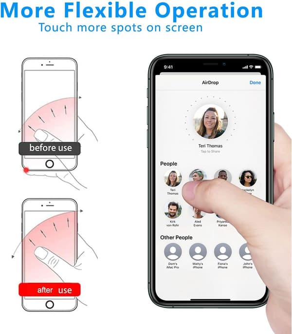 Klar Universal Telefon Ringholder Stand Greb til Alle Mobiltelefoner-FO-