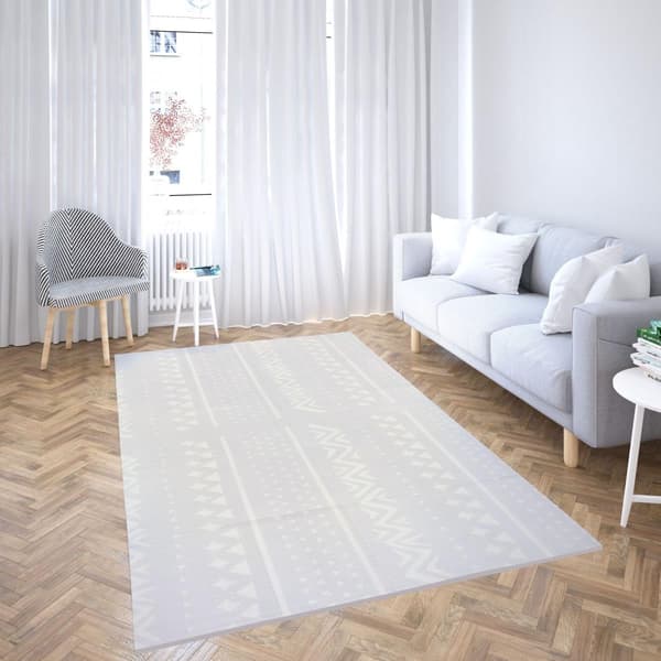Dobbeltsidet foldbar skummåtte 180 x 120 x 1 cm - Eksotiske elefanter/Delikat grå-FO- Elephants
