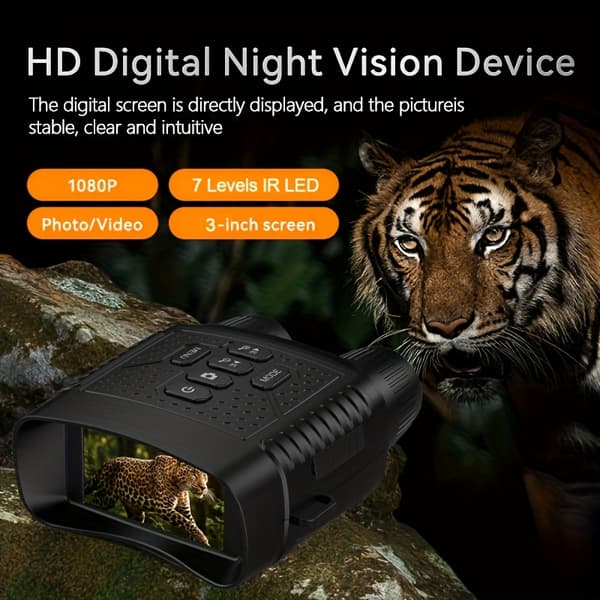 2.5K Nattesynskikkert 30MP Sensor 3-tommer Skærm 6X Zoom IR USB 25mm Black