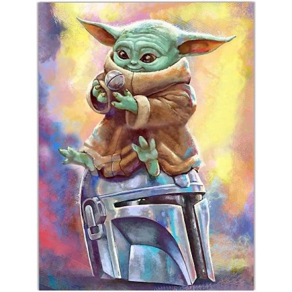 Diamantmaleri / Diamantmaleri 30x40cm - Baby Yoda Multicolor multifärg