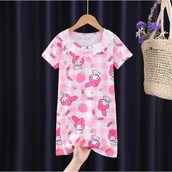 Tyttöjen Kuromi Melody Cinnamoroll Yömekko Pyjama Univaatteet Mekko #2 #2 5-7Years