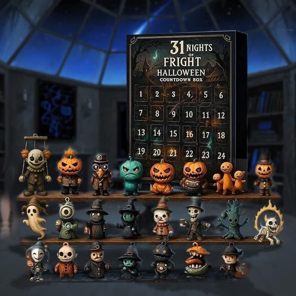 Halloween Horror Countdown Box med 31 figurer og dekorationer-FO-