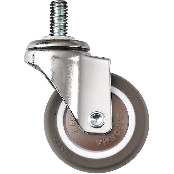 4 kpl M6 X 15mm huonekalujen kääntyviä pyöriä 32mm kierteellä TPE pehmeä kumi 32mm kierre (FQ)‘-MM