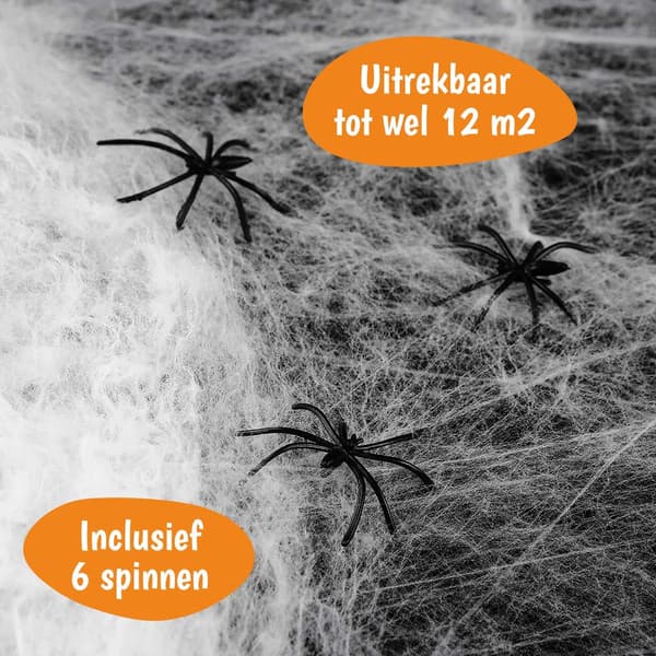 Halloween edderkoppespind-dekoration med falske edderkopper til fest og hjem