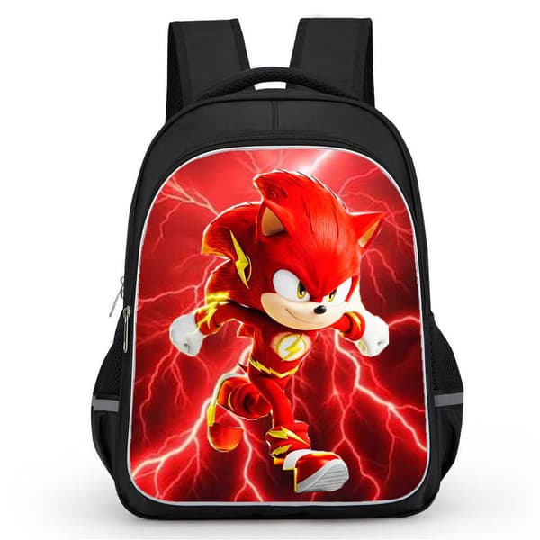 Cartoon Hedgehog Pattern Backpack for Primary School Students, Easy-to-Carry School Bag-FO- Sonic the Hedgehog 01