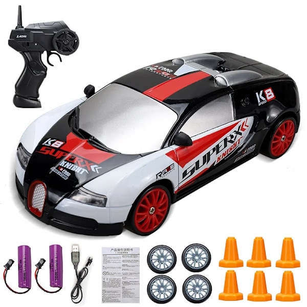 2.4G Høyhastighets Drift RC Bil 4WD Leke Fjernkontroll AE86 Modell GTR Kjøretøy Bil RC Racing Biler Leke for Barn Julegaver Bugatti W-2B