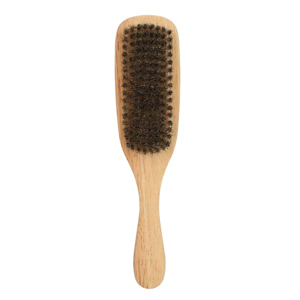 Beard Brush Large Beech Wood Ergonomic Handle Portable Practical Moustache Brush for Salon & Home-FO-