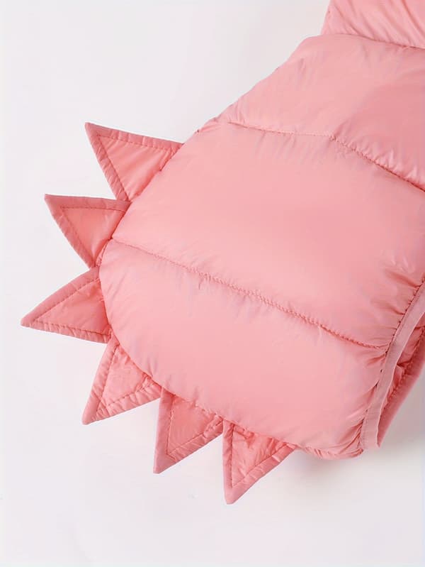 Vindtät pufferjacka med dinosauriedesign för barn 5-6Y Pink Red