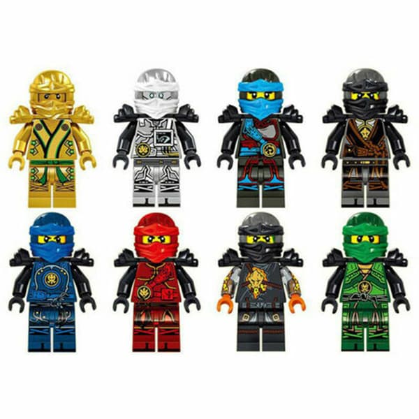 8-pack Go Motorcykel Set Minifigurer Byggklossar Leksaker-FO-