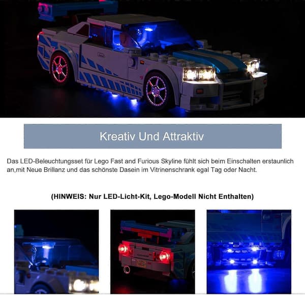 LED Lighting Kit Compatible with Nissan Skyline GTR Creative Toy Lights-FO-