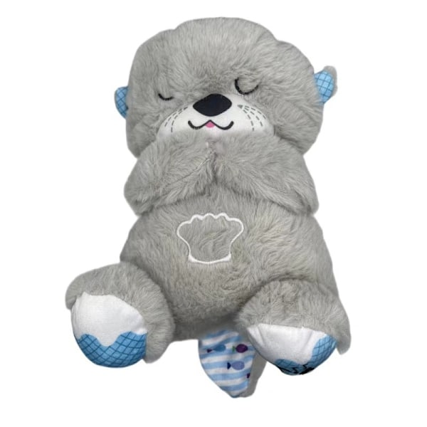 Rauhoittava Stitch-pehmolelu, Stitch ahdistuksen lievitys, rytminen hengitysharjoitus, täydellinen nukkuville lapsille ja aikuisille - Perfek Granny Gray Breathing Bear