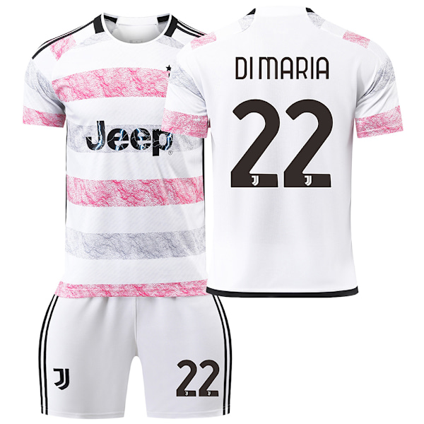 Juventus Borta Fotbollströja Barnset 23/24 Nr 22 DI MARIA No. 22 DI MARIA Children's size 26