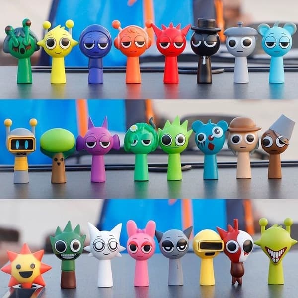 24-dele Sprunki Mini Figur Sæt - Anime PVC Model Incredibox Legetøj-FO-