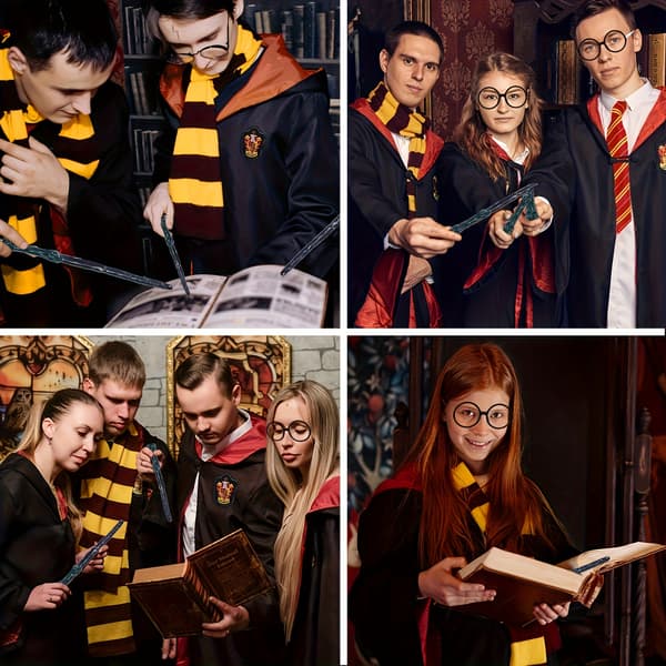 WB Inspired Preppy Polyester Kostume Tilbehørssæt til Voksne Halloween Cosplay Red 5 piece set