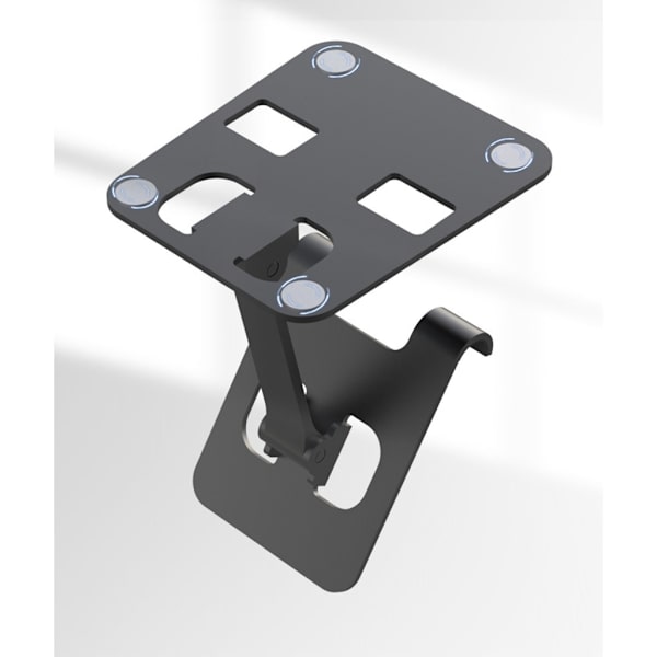 Smartphone Dock Mount Foldable Desk Mobile Phone Support Holder Angle Height Adjustable Phone/Tablet Stand Gray-FO-