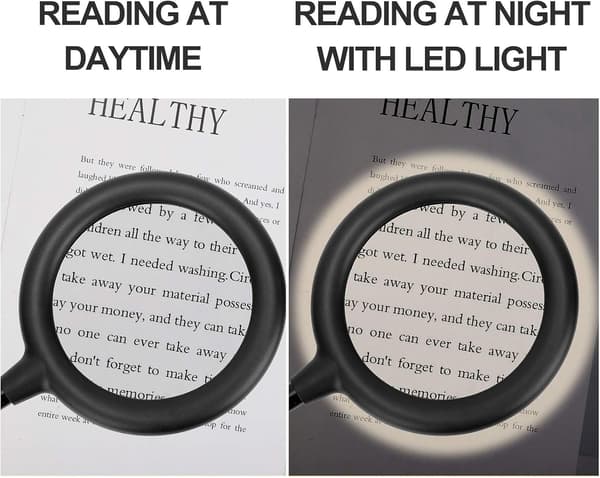 Daylight LED Magnifying Lamp, Clamp Magnifier with 6 Adjustable Light Settings qd-FO-