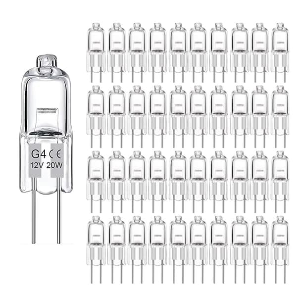 10-pack G4 halogenlampor 20W 12V - Varmvitt-FO-