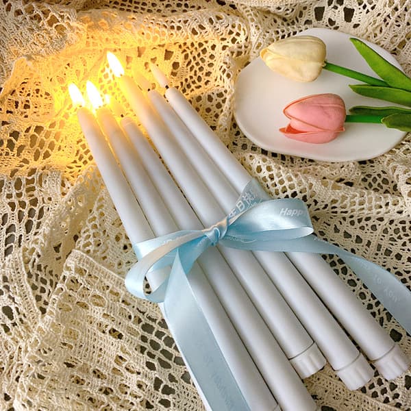 Fjernstyrede Flameless Elfenbens LED-lys, 6-pak til Halloween Jul