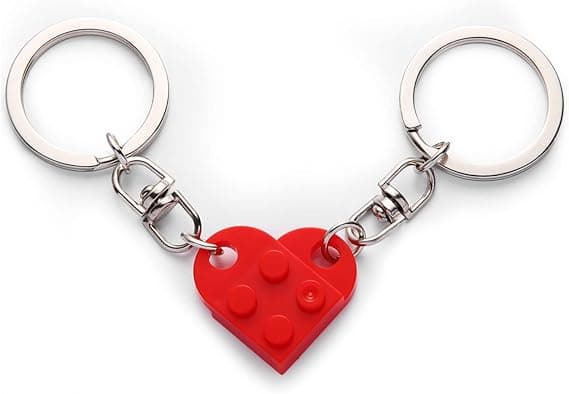 Matchende Hjerte Nøglering Sæt - 2 Styk Romantisk Gave til Valentinsdag Par-FO-