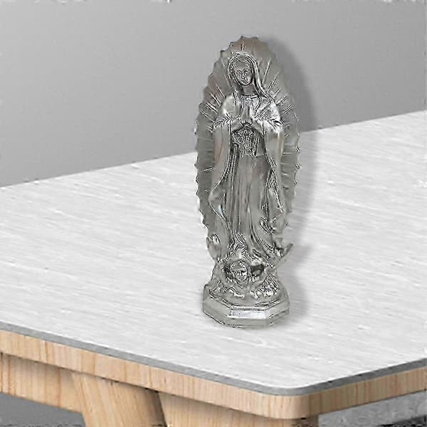 Jomfru Maria Statue Religiøs Figur til Hjem Have Skrivebord Indretning-FO-