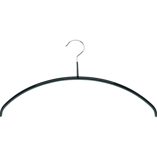 10-pakke skridsikre bøjler, perfekt til T-shirts og trøjer, 360° drejelig krog, 40 cm, sort