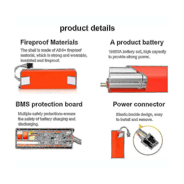 Brr-2p4s-5200s 14,4v 5200mah reservebatteri til robotstøvsuger til S55 S60 S65 S50 S51 S5