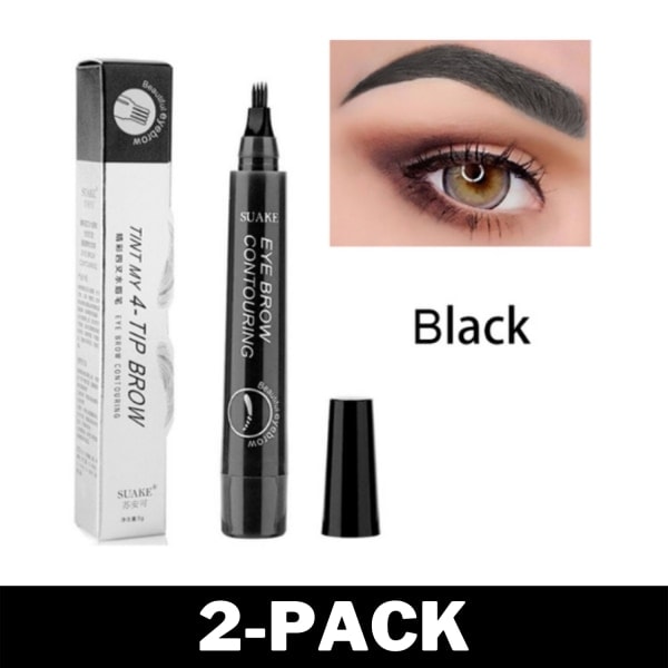 Lyxig Ögonbrynspenna Multipack Svart 2-Pack