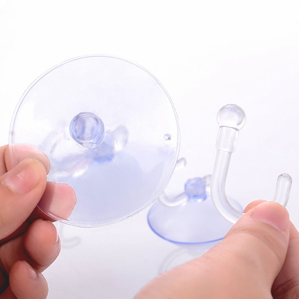 4-pack sugproppar med krok/sugpropp 50 mm transparent