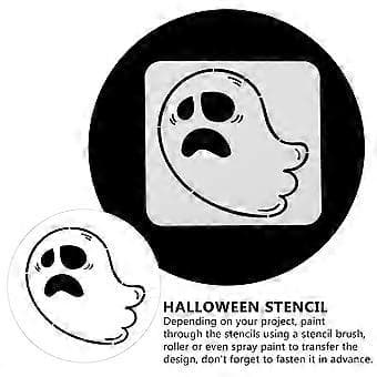 8 stk. Halloween spøgelsesmaling stencils til dekorationer-FO-
