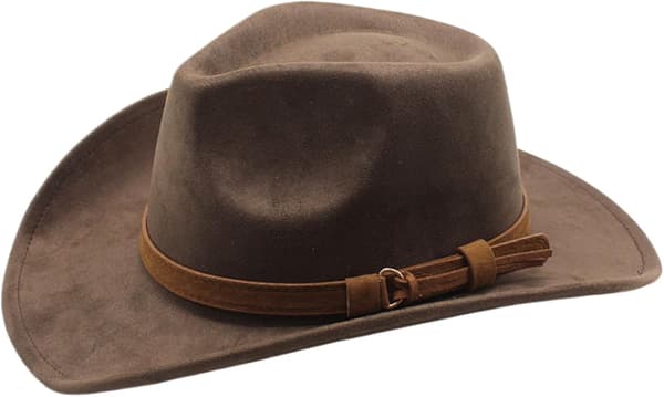 Western Brun Cowboyhat med Bæltespænde til Mænd og Kvinder-FO-