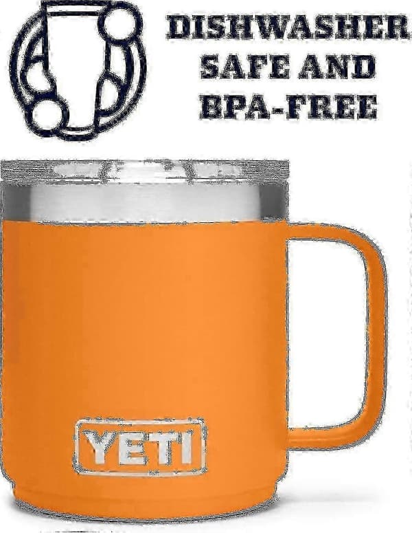10 Oz Stabelbart Krus, Vakuumisoleret, Rustfrit Stål Med Magslider Låg, orange-FO-
