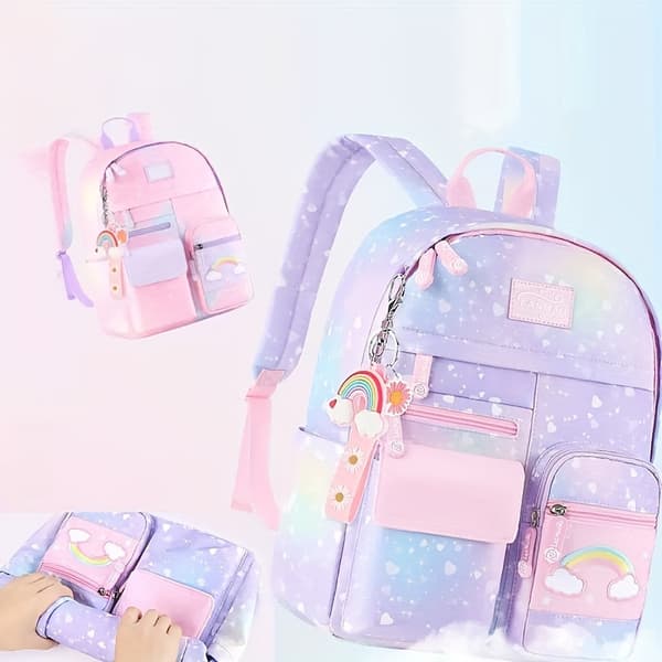 Nylonireppu säädettävällä hihnalla teini-ikäisille Large Pink