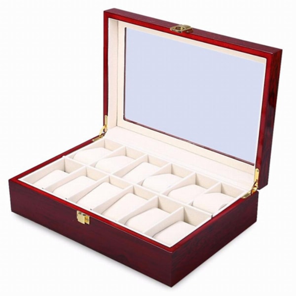 Watchbox Klockbox puinen 12 kellolle ikkunalla Tree Träd