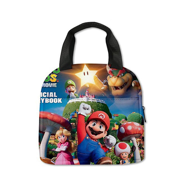 Super Mario Bros. Cartoon Movie Lunch Box Portable Multi-purpose Lunch Bag for Office Work Picnic