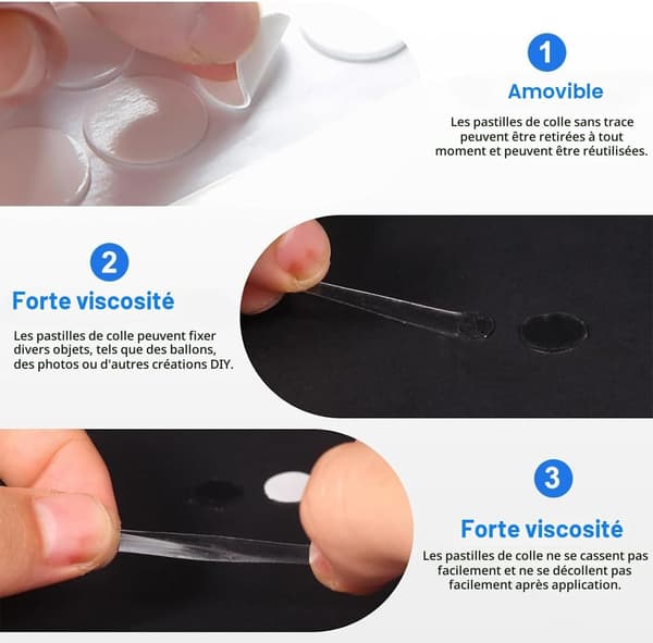 300 Sheets Double-Sided Tape, Removable Balloon Tape, Suitable for Balloons and Party Decorations-FO-