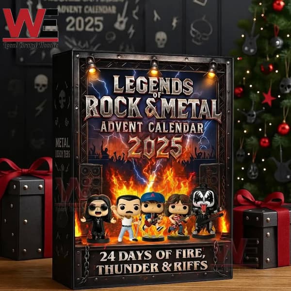 2025 Legends Rock Metal Julekalender med 2D Akrylpynt