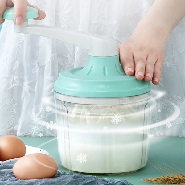 Manuelt piskeris husholdningsmixer - 1200 ml håndpiskeris til bagning og madlavning