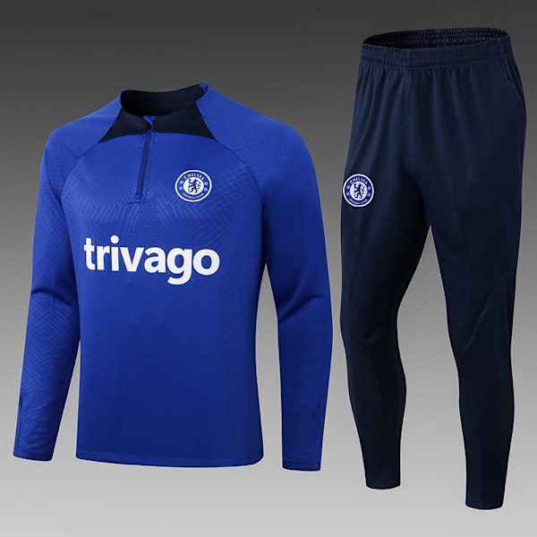 22-23 Ny Säsong Chelsea Hemma Långärmad Tröja Träningsdräkt Blå XL blue