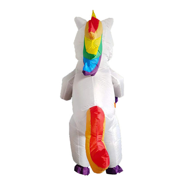 Creations Oppblåsbar Enhjørningsdrakt Full Body Unicorn Air Blow-up Deluxe Halloween-drakt - Voksenstørrelse