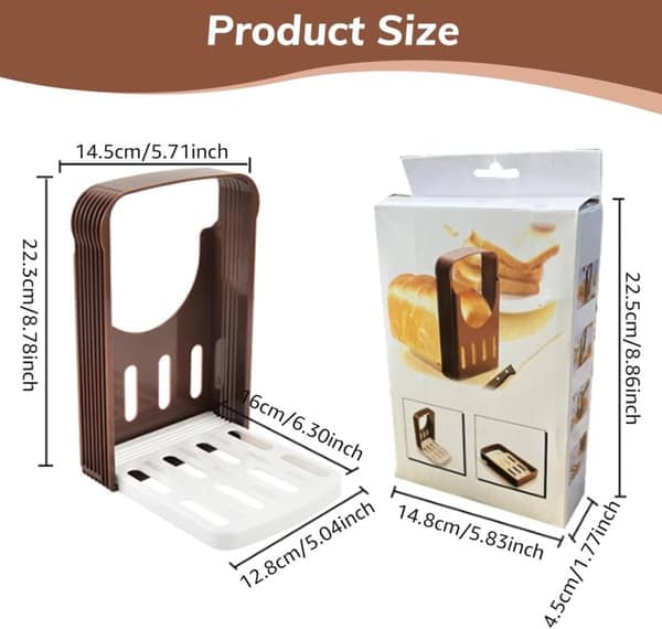 Bread Slicer Adjustable - Foldable Bread Slicer for Bread, Bagels, Sourdough Bread and Sandwiches-FO-