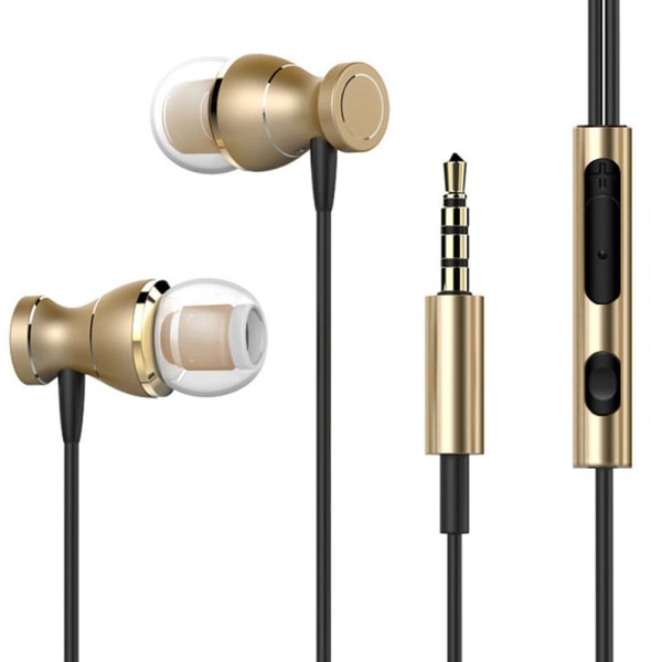 Effektfulla Smidiga 3.5mm AUX H?rlurar Guld