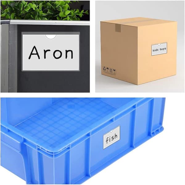 Self-adhesive transparent card pockets (20 pieces) - Top opening, Inner size: 9 * 7.5 cm-FO- 0.1