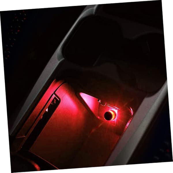 2 stk Mini In-line Liten Nattlys Led Bil Usb Atmosfærelys Rød-FO-