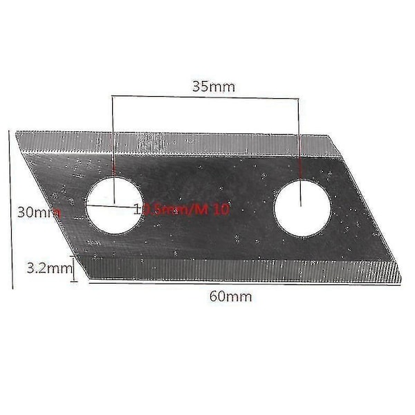 Trädgårdsförstörare flishuggsblad set för Eco Es1600/McCulloch - 2-pack