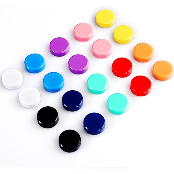 Magneter, 100-pack starka magneter, små runda färgglada dekorativa magneter för kylskåp, whiteboard, skola, kontor (10 färger)