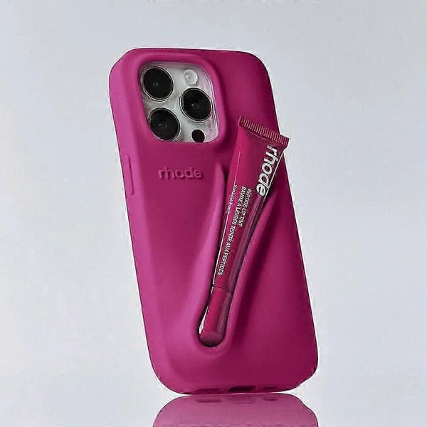 Rhode Lip Gloss Hindbær Telefoncover til iPhone 16 15 14 13 12 11 Pro Max E-FO-